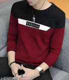 Colorblocked cotton blend long sleeves men's t-shirt, Meetri brand, India origin