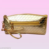 Solid net fabric clutch bag for women's party wear, features silk and satin exterior, perfect size for daily essentials