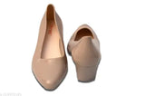 Grey PVC ballerinas - fashionable women's footwear with closed back and comfortable sole