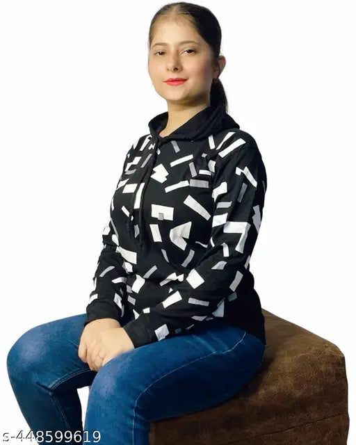 Kids girls hoodie, pure cotton printed fitted t-shirt with hood, long sleeves, various sizes available from 2-16 years