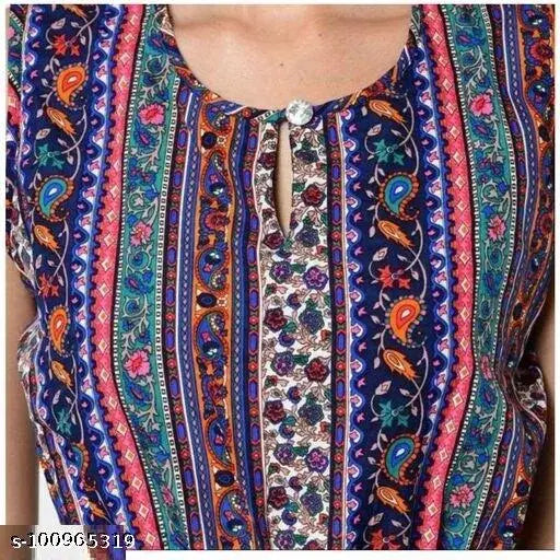 Sleeveless printed net crepe jumpsuit, stylish women's trendy apparel from Alif Enterprises on Gillkart Brands