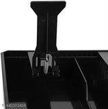 Black ABS cash register insert tray with 5 bill/4 coin compartments for easy organization and storage