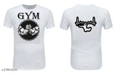 White polyester gym t-shirt with sublimation printing, round neck and short sleeves, for sports activities