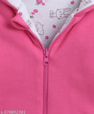 Cotton reversible hooded winter jacket for babies, solid pattern in SMILEY APPU design