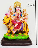 Marble Shankar Shiv Parivar family statues with Durga and Ganesh - 5" tall premium home decor, showpiece, or gift from India