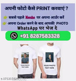 Personalized photo print on short-sleeve polyester t-shirt, India origin, high-quality customization without minimum quantity