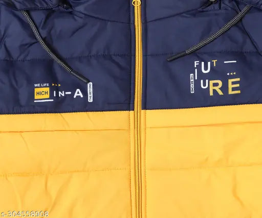 Nylon Indian Fort winter jacket for Boys, colorblocked design, 6-13 years