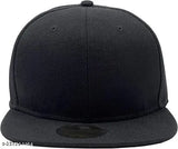 Black cotton snapback cap, INFISPACE Men's HipHop style with vented top for breathability, suitable for multiple occasions and adjustable fit