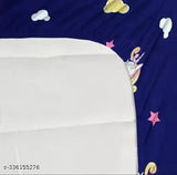 Glace cotton fitted double bedsheet with elastic, cartoon-patterned, includes 2 pillow covers - summer decor for adult bedrooms