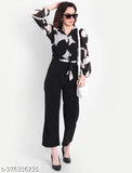 Georgette retro jumpsuit, printed net, long sleeves, women's fashion in XS, S, M, L, XL, XXL, XXXL