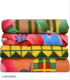 Light weight assorted multicolor Fortay polar fleece bed fleece blanket set of 5 (abstract print) for cozy bedroom decor