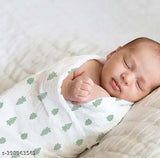 Large cotton AC blanket, Aadhava Home Baby Muslin Swaddle (100x100cm-pack), solid design for swaddling baby in an air-conditioned room