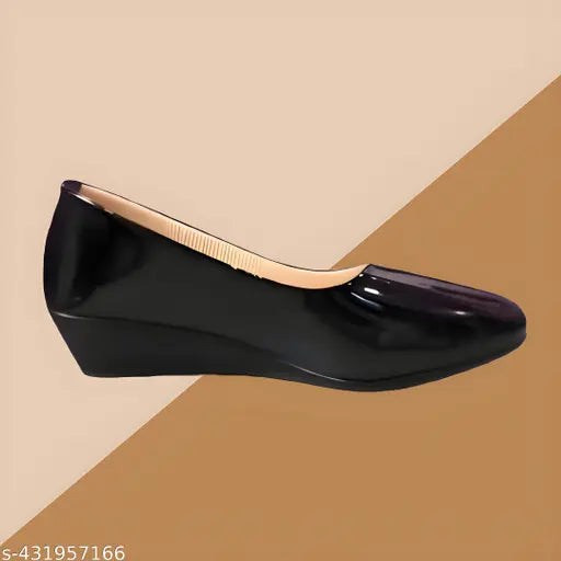 Black patent leather loafers for women and girls, ideal for formal occasions - ankle loop style, available in sizes IND-4 to IND-10
