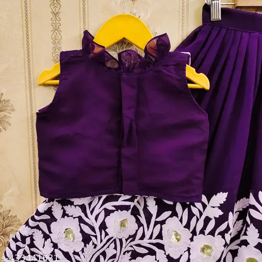 Georgette floral embroidered lehenga choli for girls, ethnic wear latest design