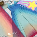 Georgette anarkali dress & dupatta, solid colored traditional Indian attire for women, multiple sizes available
