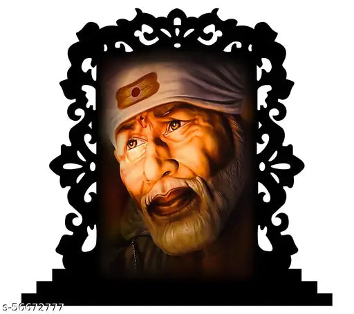 Multi-colored acrylic Saibaba idol for car dashboard or home decor, ideal spiritual gift item & showpiece for offices and studies. Perfectly sized at 10cm x 11.5cm x 2.5cm. Great for Diwali Gifts, Anniversary Gift, Birthday Gift, Festival Gifts, Housewarming Gifts. Made in India