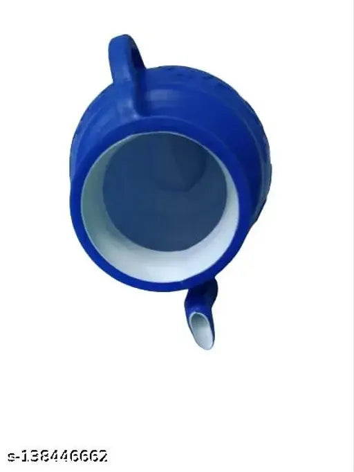 Blue plastic WATER storage lota for others kitchen use, measuring 17x24x26 cm, from India