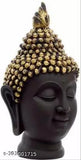 Resin Buddha statue set, 2 decorative head figurines (5x5x12cm), Indian origin