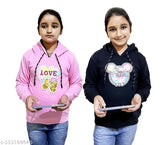 Cute kids' winter fleece sweatshirt set with long sleeves, printed design, cotton fabric. Soft, breathable, and healthy for kids. Ideal for gifting, sizes range from 3-12 years old, made in India