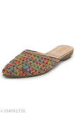 Synthetic open back ballerinas for women - Moonwalk Bellies India, trendy footwear pair for casual outings