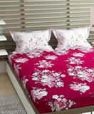 NeLeo king size elastic fitted cotton blend bedsheet with floral print & 2 pillow covers, ideal for summer adult use on 72*78*10 inch mattress