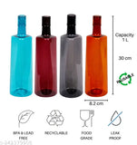 Orange and wine frost 1ltr water bottles set of 3, high-quality and leak-proof plastic, fridge safe, eco-friendly