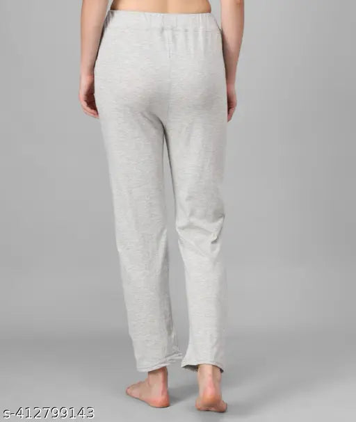 Black & Grey cotton calf-length pyjama set (2pcs), M/L/XL - Indian-made loungewear for men & women