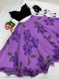 Georgette floral net lehenga choli for girls, 3-8 years, Indian ethnic wear
