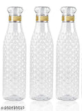 Clear, BPA-free diamond water bottles - pack of 3, 105g each. Unbreakable and leakproof design for a stylish hydration solution