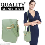 Classic Faux Leather Sling Bag, solid net pattern, spacious interior, hand-feel comfort, India origin