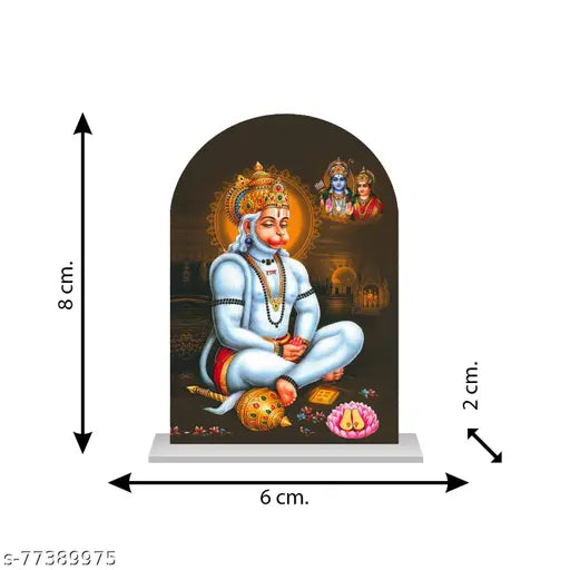 Multicolor acrylic Hanuman idol for car dashboard or home decor, perfect spiritual gift item