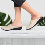 Synthetic leather printed bellies for women, open back, casual style shoes - Suproyale from India
