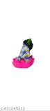 White marble Lord Krishna idol, suitable for car dashboard or home/office temple puja. Ideal for Diwali pujan and gifting purpose