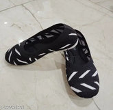 White and black mesh ballerinas, stylish zebra pattern bellies for women, comfortable footwear