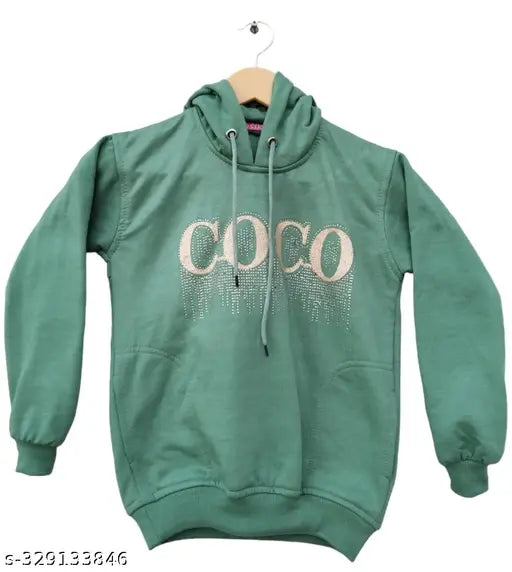 Cotton Hoddy for kids, long-sleeved printed net sweatshirt, keep warm in winter, India-made leisurewear/loungewear