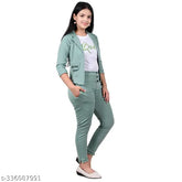 Cotton blend mint green three-quarter sleeve printed dress set for girls aged 1-16 years, featuring a T-shirt, koti, and pants. Indian origin