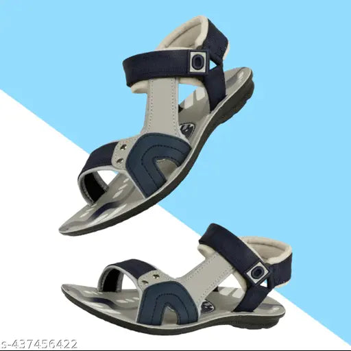 Synthetic leather boys' printed net sandals with PVC sole, adjustable Velcro strap. Stylish and comfortable kids footwear for various occasions, available in multiple sizes (5-12 years). Indian origin