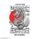 Korean cotton three-quarter sleeve t-shirt with printed design, men's XL (46in chest, 30in length), made in India