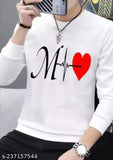 Stylish cotton-blend long sleeve men's t-shirt with printed design, featuring solid colors in sizes S-XL. Made in India