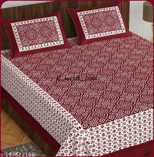 Elite cotton bedsheets, ethnic motifs, superfine quality for summer, double king size