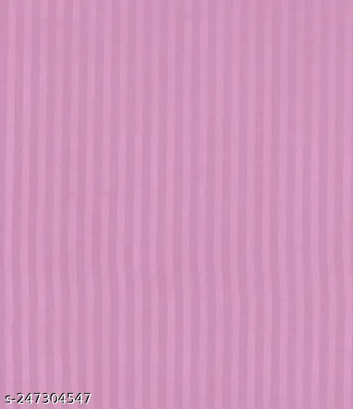 Pink glace cotton striped elastic double bedsheet with two pillow covers, ideal for summer adult use