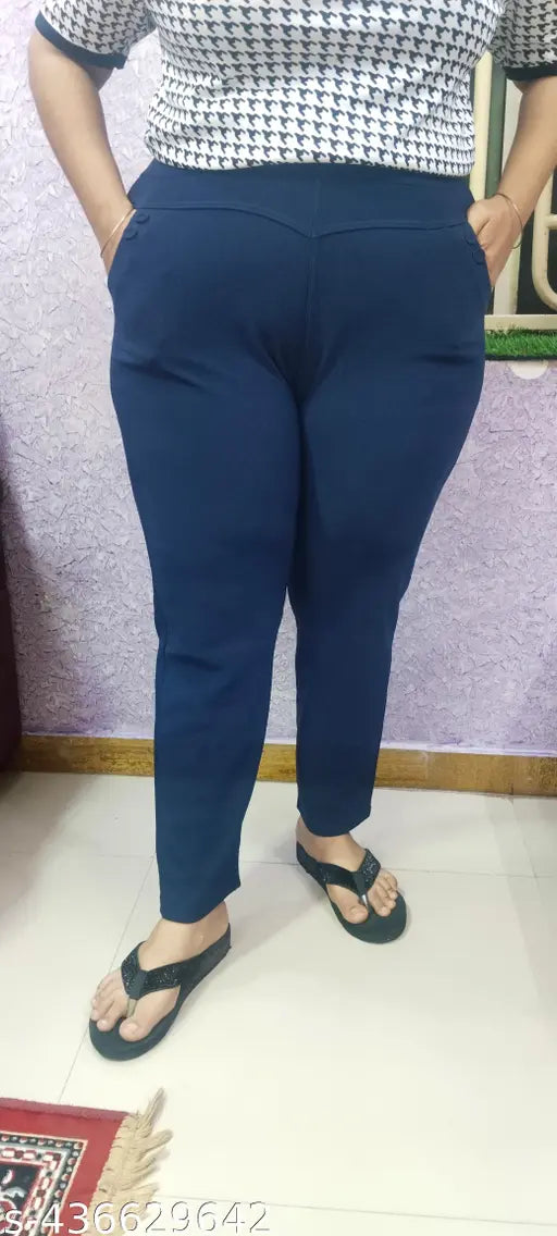 Solid Lycra men's pent from WHOMEN, India-made fashion essential for M to 8XL sizes