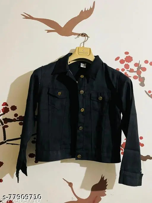 Denim twill jacket with Pikachu T-shirt combo, three-quarter sleeves, women's fashion, India origin