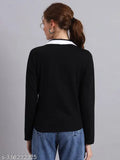 Black cotton long sleeved THE DRY STATE women's solid t-shirt, classic wardrobe essential