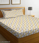 Multicolor, breathable, ultrasoft 220TC cotton flat double bedsheets with 2 king size pillow covers. Perfect for summer, ideal for adults