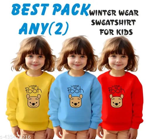 Rich cotton blend Kids Sweatshirt pack of 2 with lovely dog print, breathable and best class stitching for kids aged 18 months to 8 years. Made in India