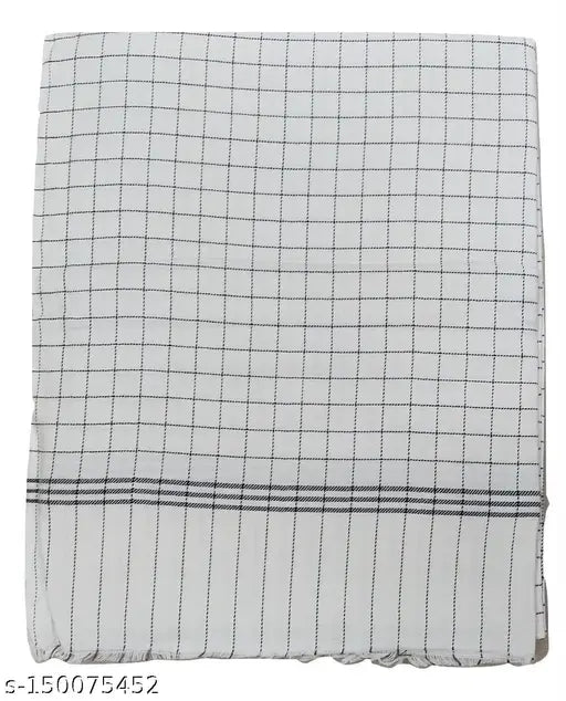 White premium cotton Bhagalpuri comforter, King size - Lafabriqueind, India