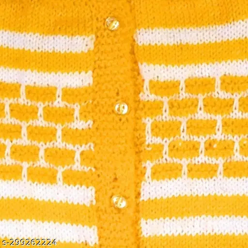 Handmade woolen sweater, cap & socks for baby boys/girls - 100% pure wool, self-design pattern