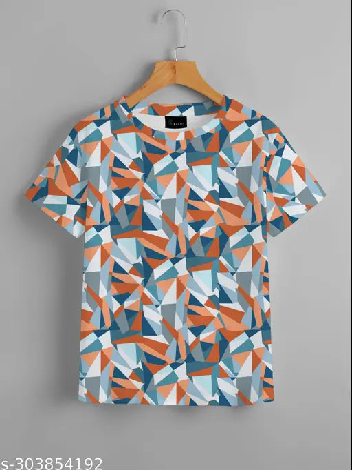 Kalindri stylish combo t-shirt collection: women & girls, polyester, printed net pattern, regular & oversized fit