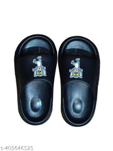 Black color Pu flip flops for kids (Tom & Jerry pattern) - fun and comfy sliders for growing feet